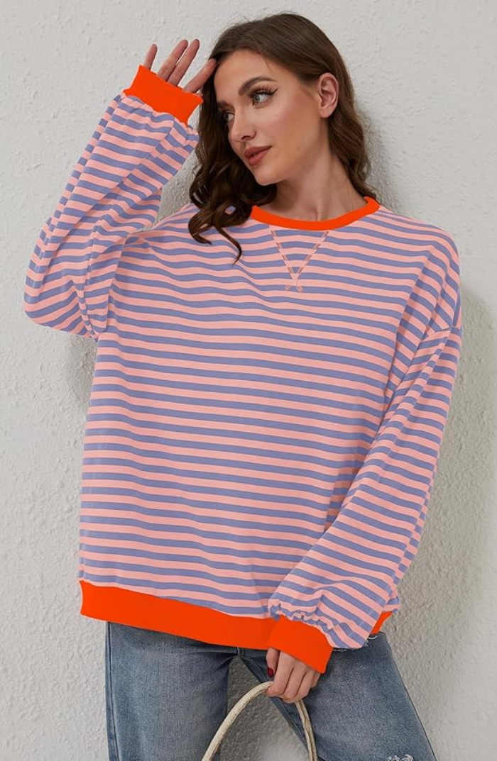 AMBER - OVERSIZED STRIPED JUMPER