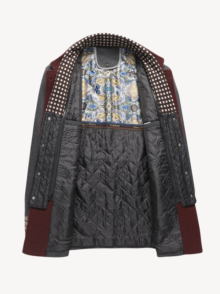 DOMINIQUE - MANTEAU HOMME AVEC ÉCHARPE AMOVIBLE