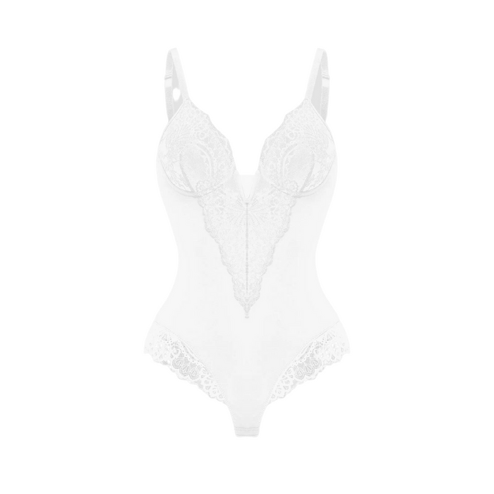 V-Neck Laced Bodysuit