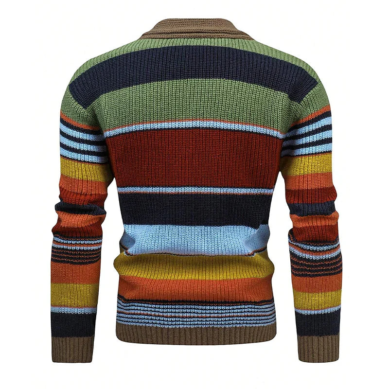 Alexander™ | Men's Colourblock Lapel Sweater Jacket