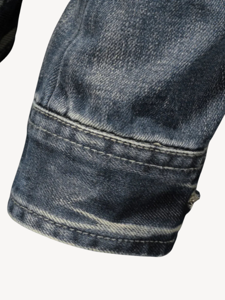 EUSÈBE - VESTE EN JEAN BIKER