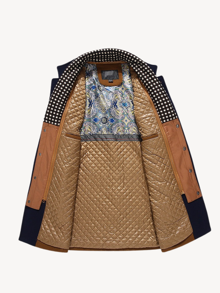 DOMINIQUE - MANTEAU HOMME AVEC ÉCHARPE AMOVIBLE