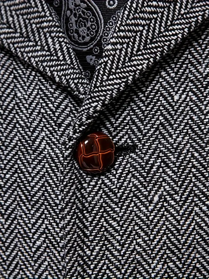 FERDINAND - GILET MOTIF CHEVRON RÉTRO