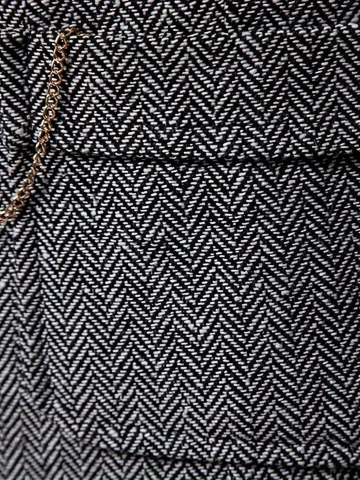 FERDINAND - GILET MOTIF CHEVRON RÉTRO