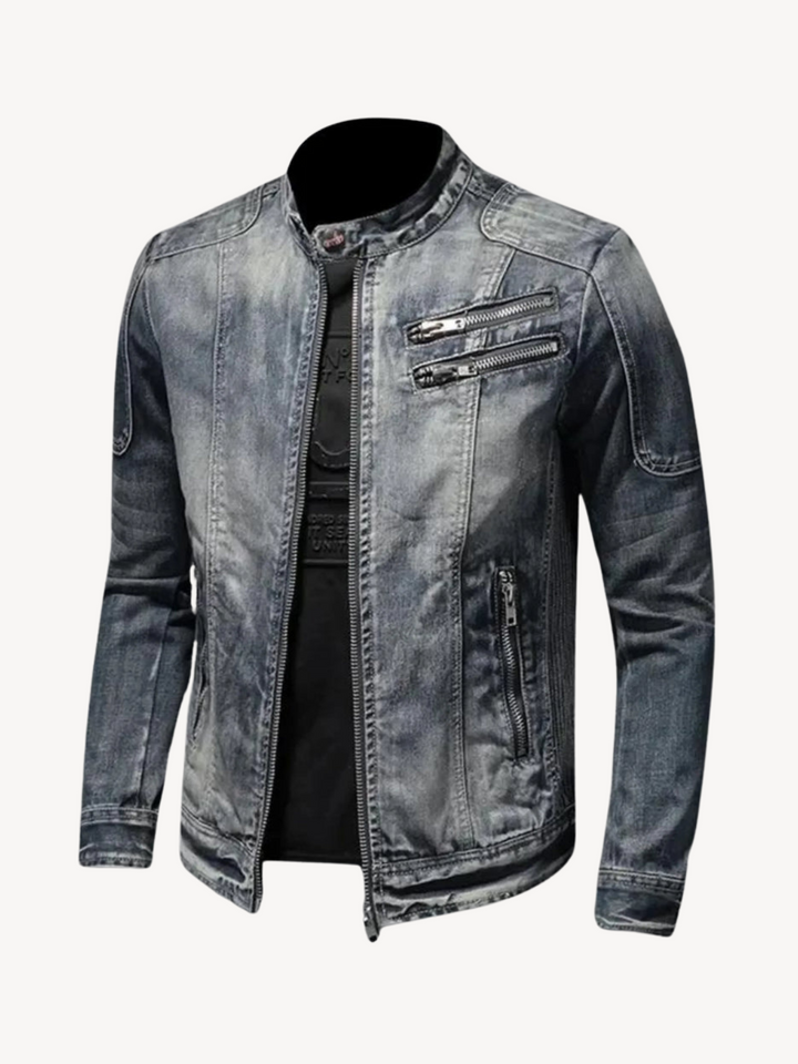EUSÈBE - VESTE EN JEAN BIKER