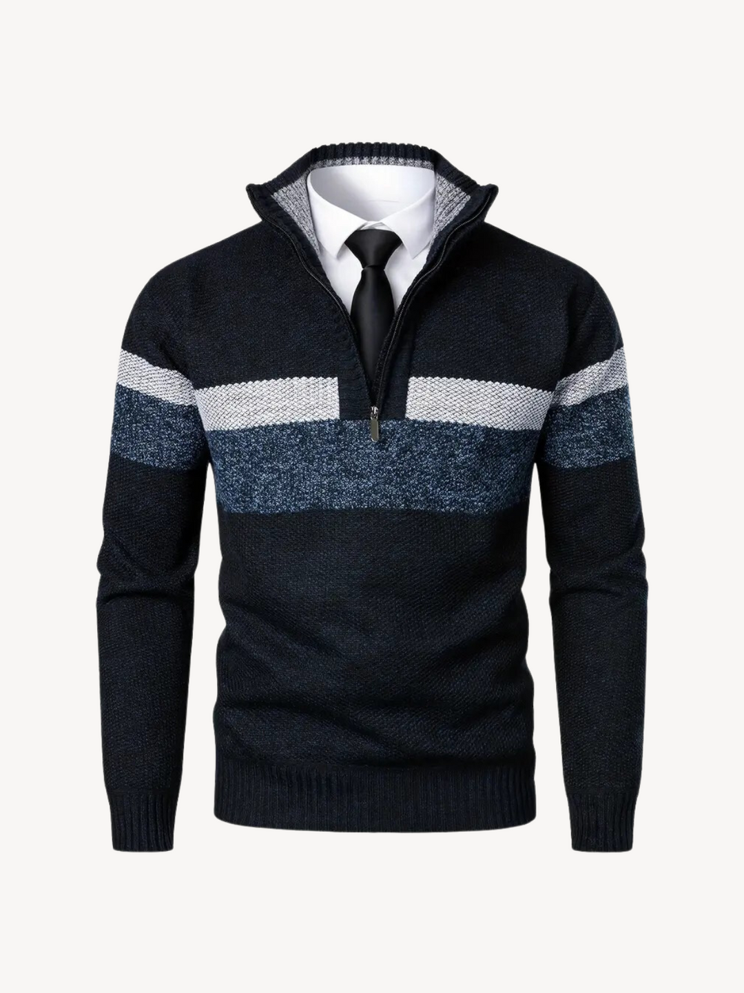 COSME - PULL QUARTER-ZIP EN MAILLE