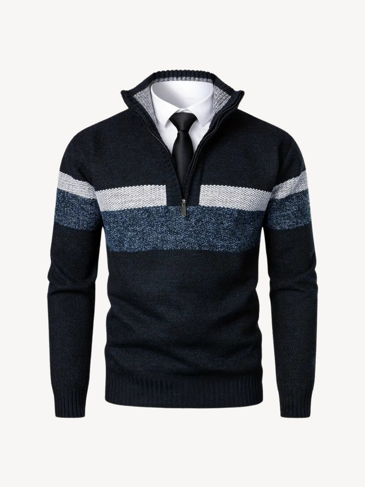 COSME - PULL QUARTER-ZIP EN MAILLE