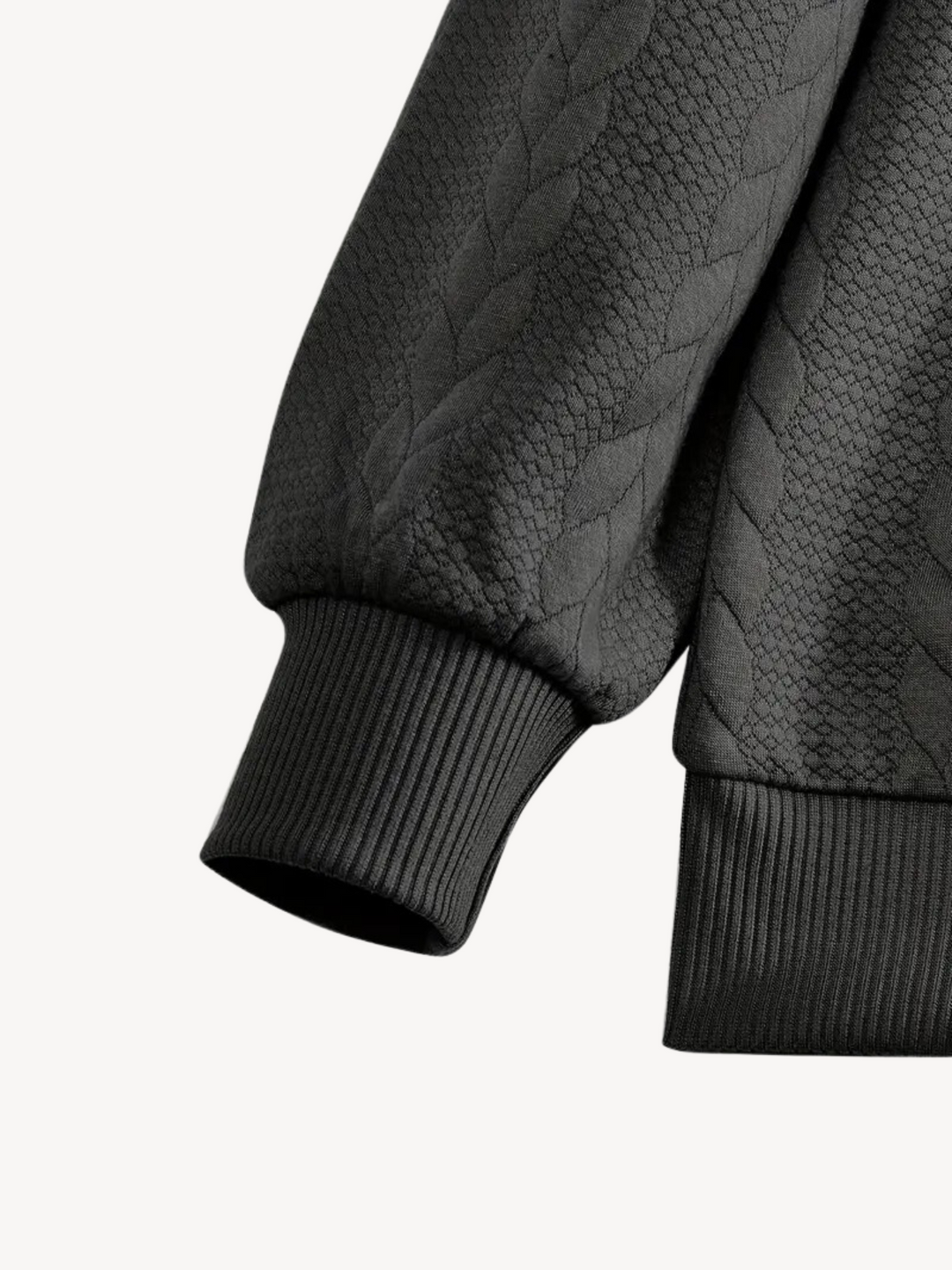 RANIER - PULL HENLEY CASUAL DEMI-ZIP