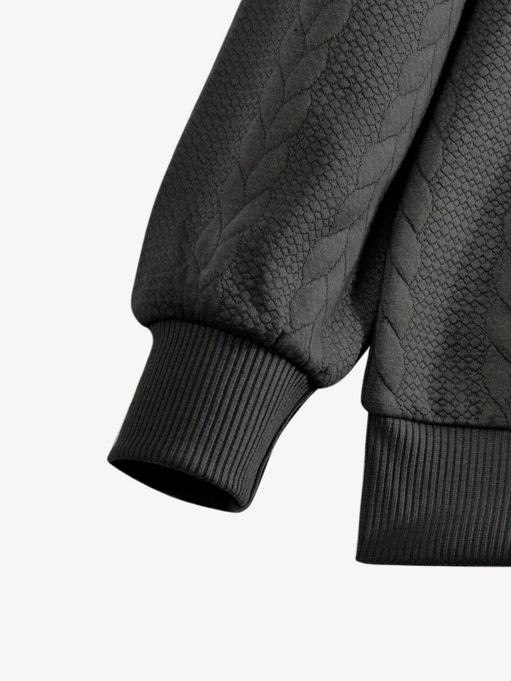 RANIER - PULL HENLEY CASUAL DEMI-ZIP