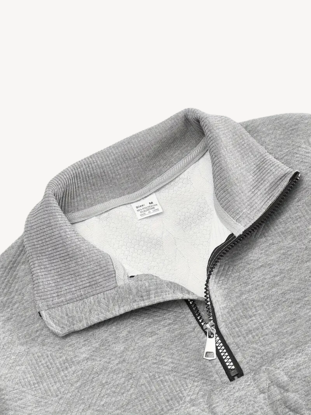RANIER - PULL HENLEY CASUAL DEMI-ZIP