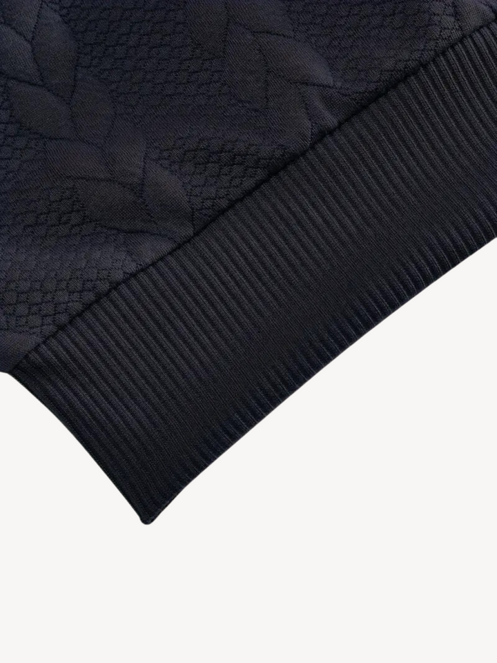 RANIER - PULL HENLEY CASUAL DEMI-ZIP