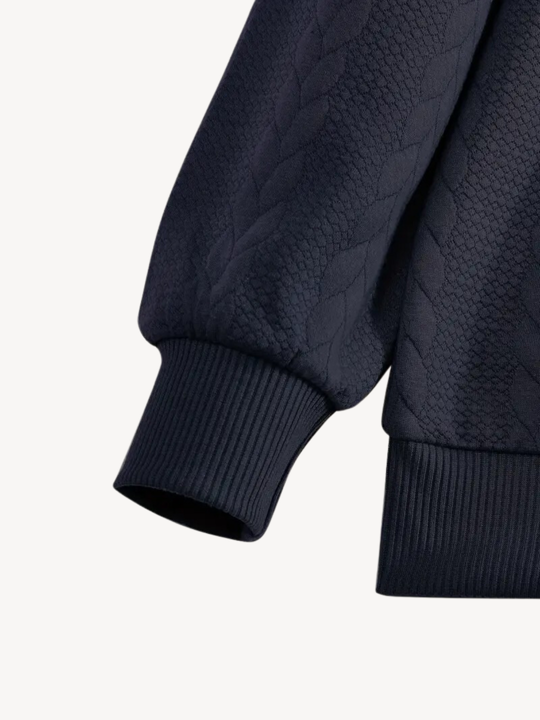 RANIER - PULL HENLEY CASUAL DEMI-ZIP