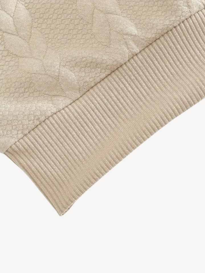 RANIER - PULL HENLEY CASUAL DEMI-ZIP