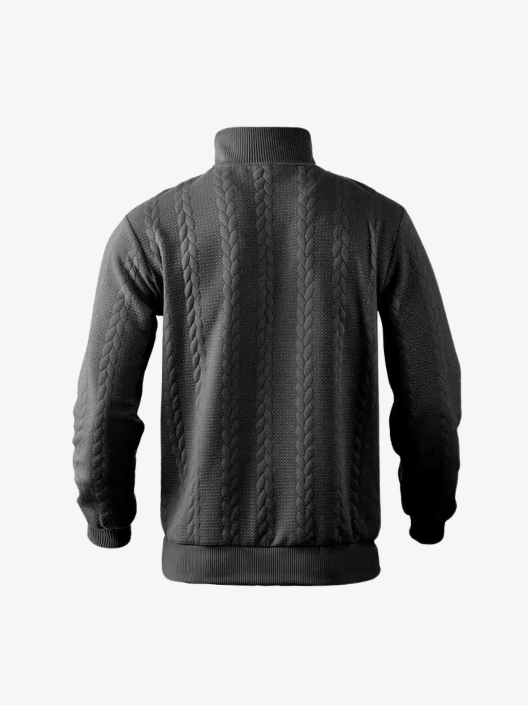 RANIER - PULL HENLEY CASUAL DEMI-ZIP