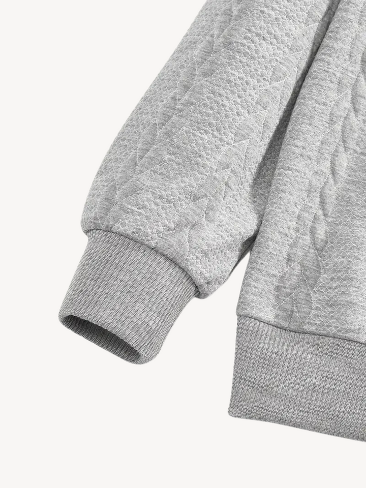 RANIER - PULL HENLEY CASUAL DEMI-ZIP