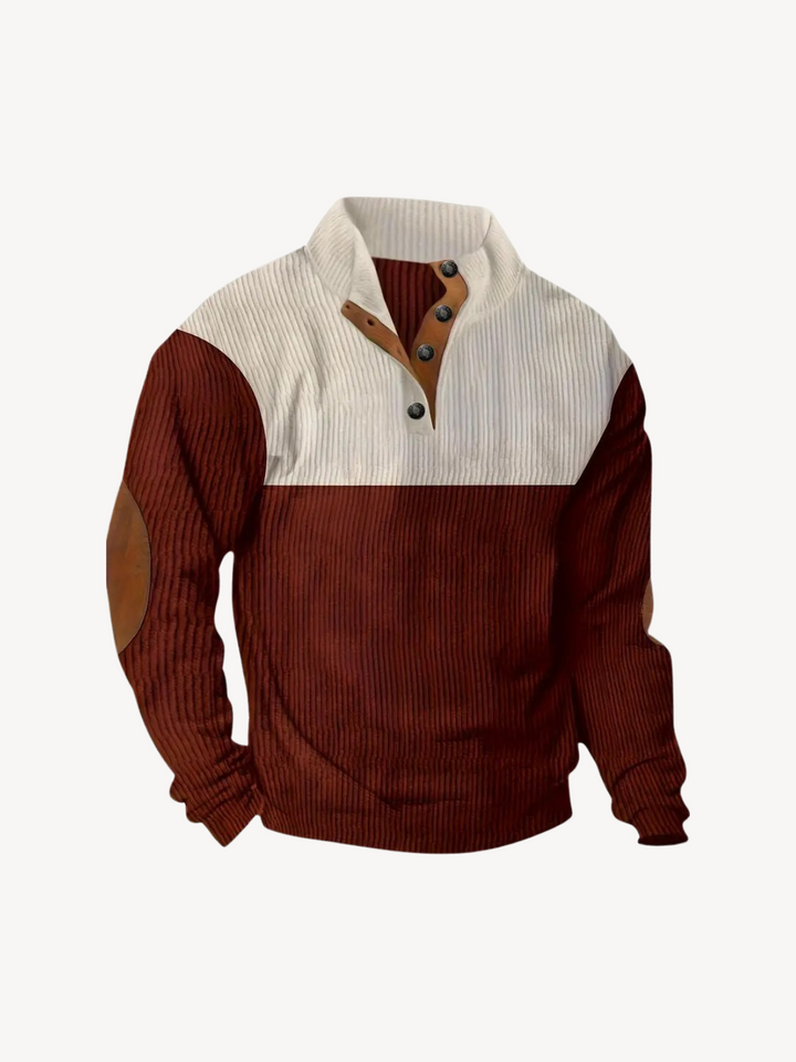 VICTOR - PULL HENLEY PATCHWORK