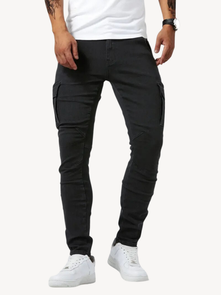 OLIVIER - PANTALON CARGO SLIM ÉLASTIQUE
