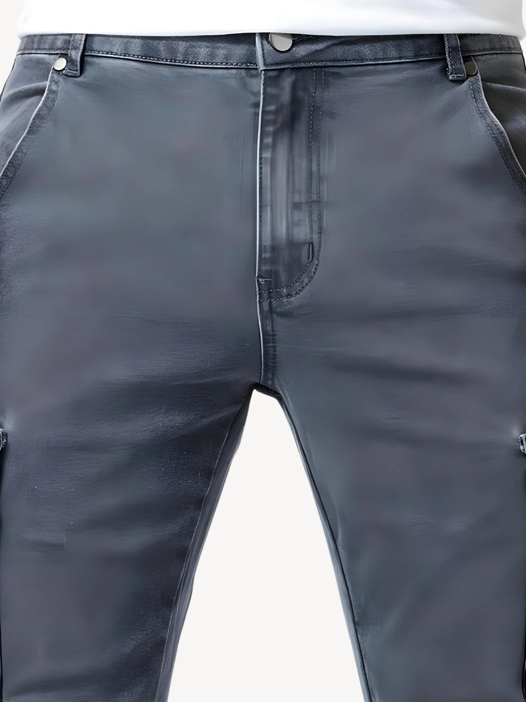 DANTON - PANTALONS CARGO EN JEAN EXTENSIBLE