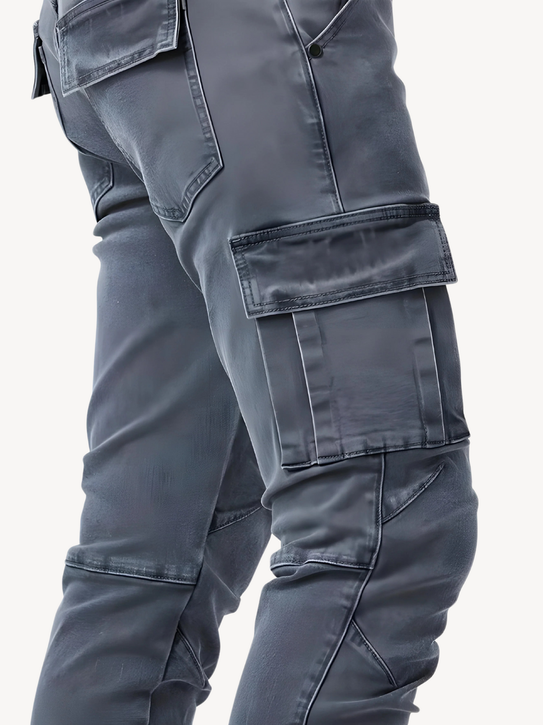 DANTON - PANTALONS CARGO EN JEAN EXTENSIBLE
