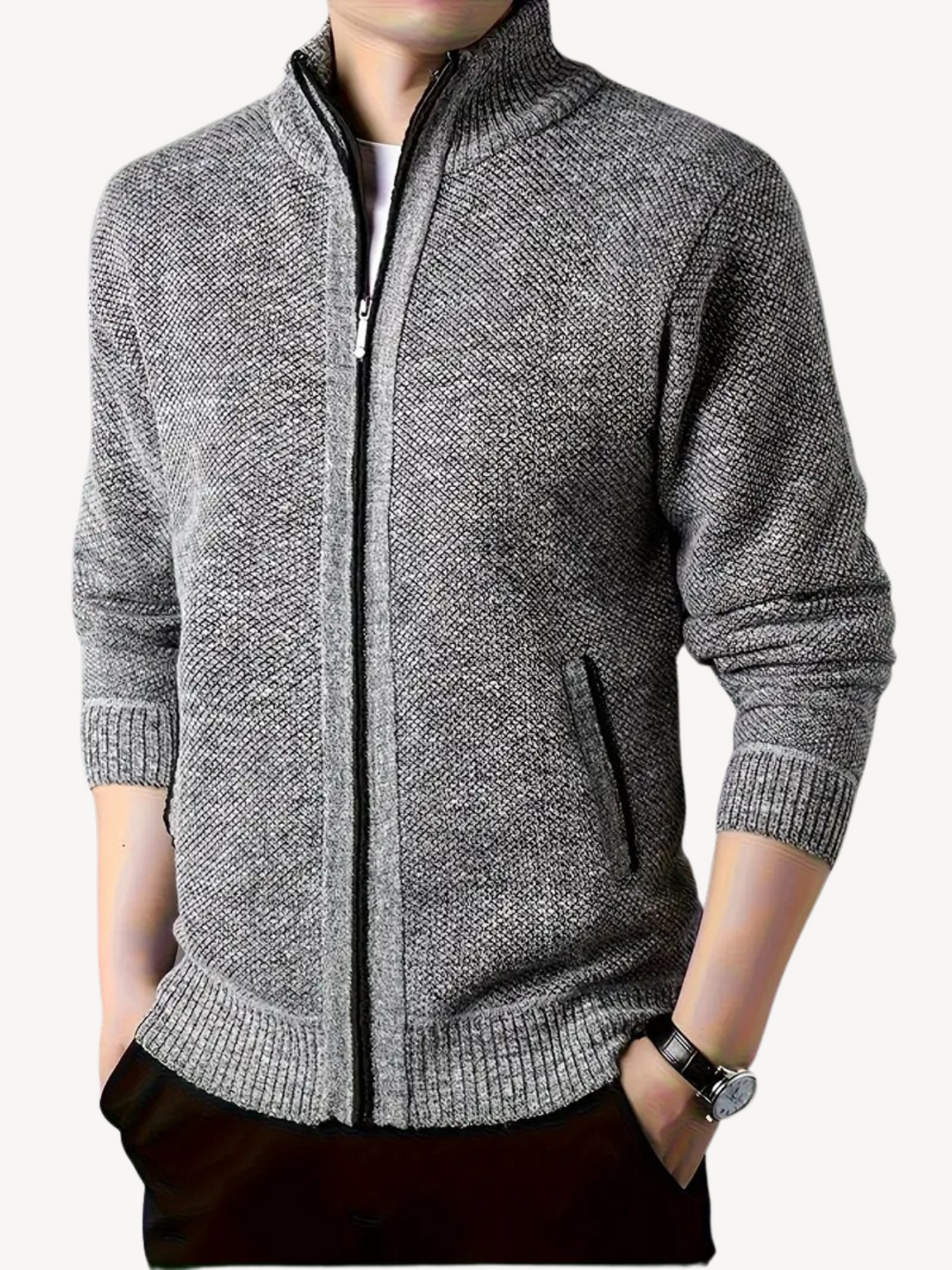 CONRAD - CARDIGAN CONFORTABLE AVEC ZIP