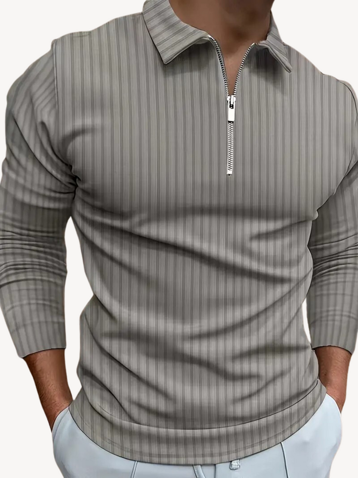 HILAIRE - PULL CÔTELÉ AVEC ZIP