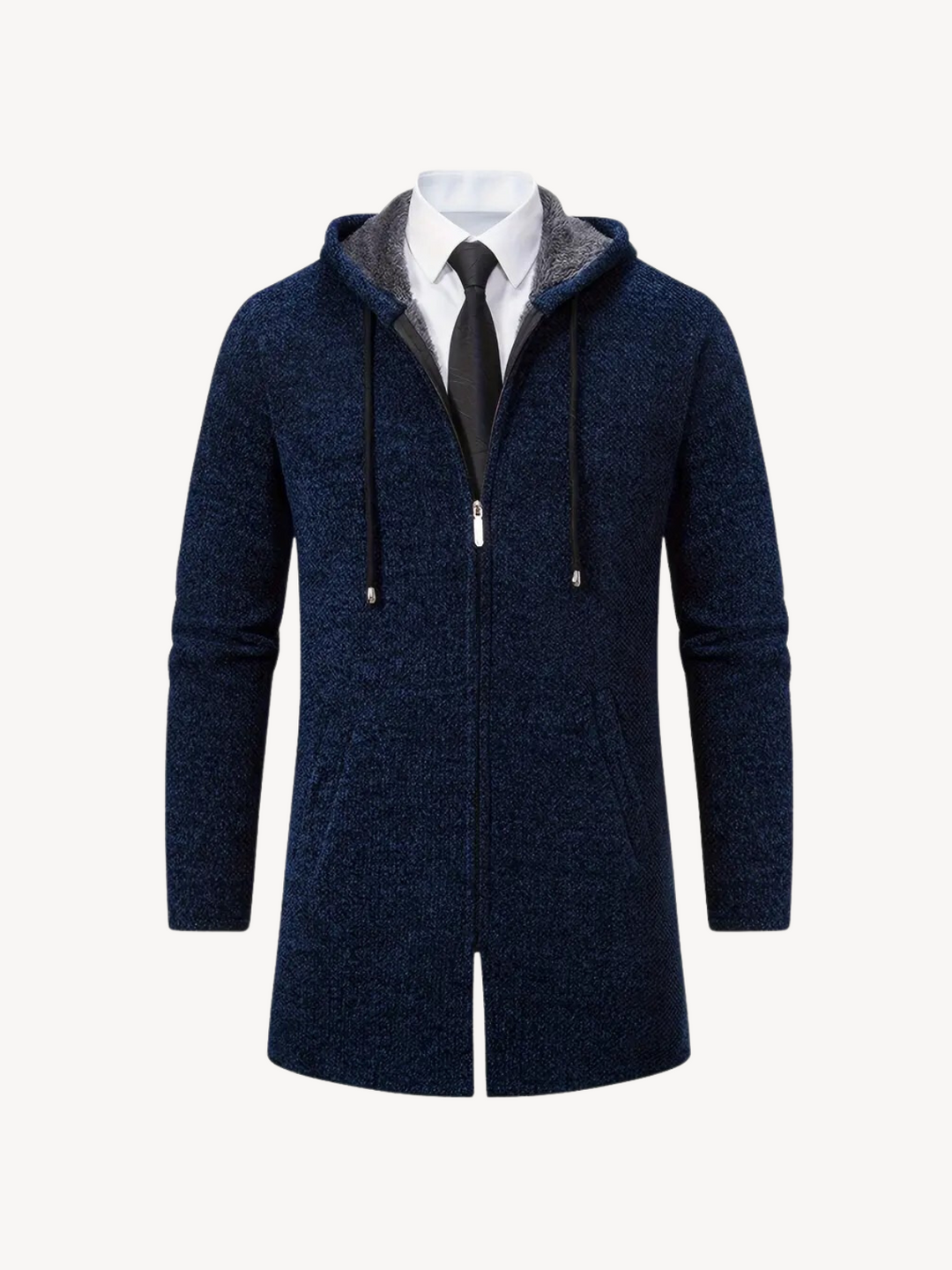 OLYMPE - MANTEAU TRICOT AVEC CAPUCHE