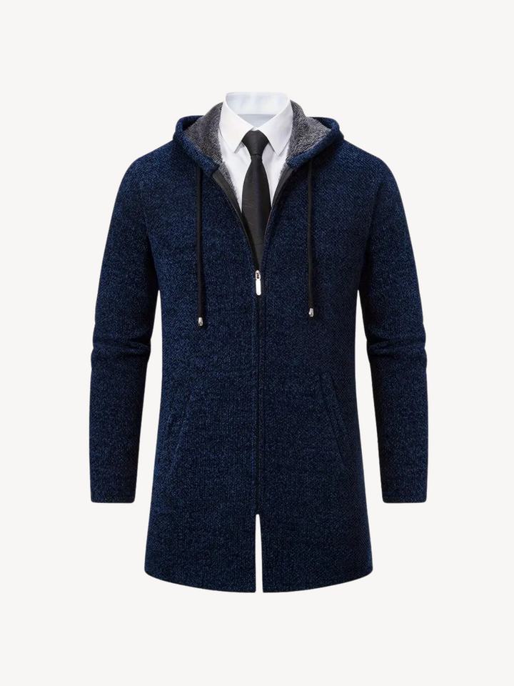 OLYMPE - MANTEAU TRICOT AVEC CAPUCHE