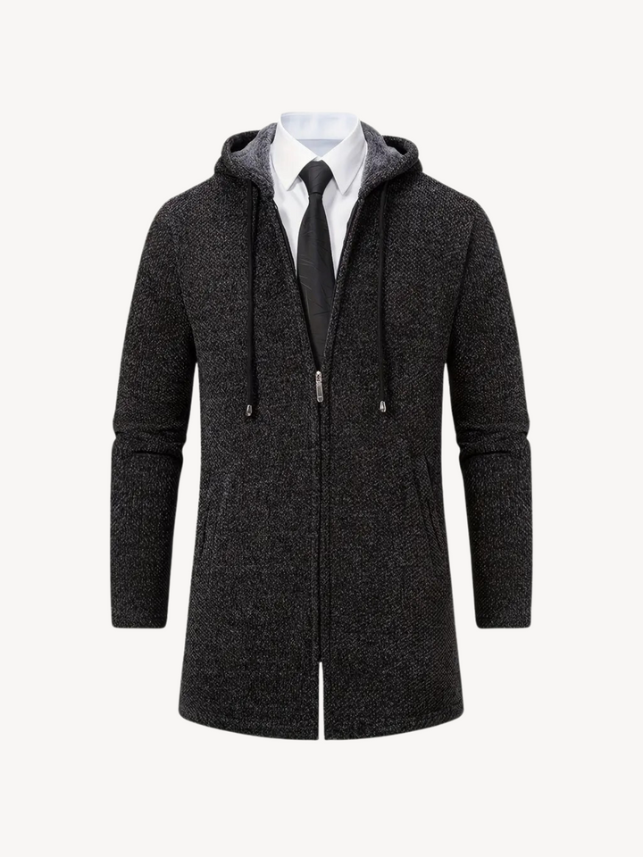 OLYMPE - MANTEAU TRICOT AVEC CAPUCHE