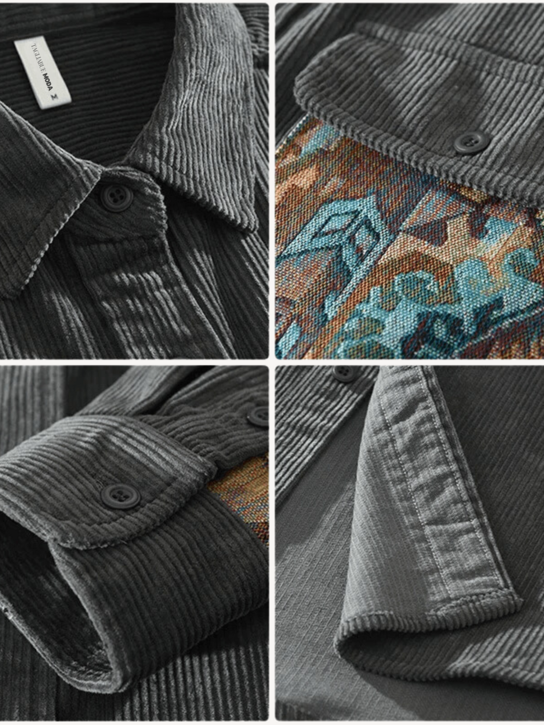 FULVIEN - CHEMISE EN COTON CÔTELÉE