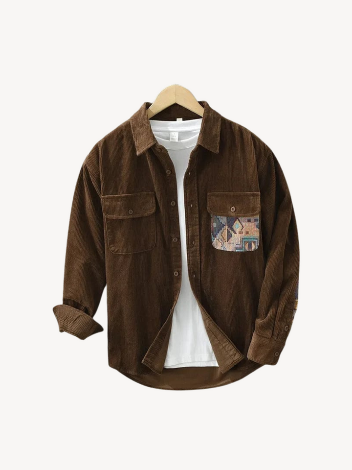 FULVIEN - CHEMISE EN COTON CÔTELÉE