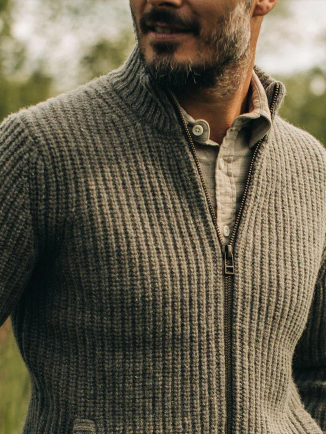 OSVALD - PULL RÉTRO EN LAINE DOUBLE ZIP