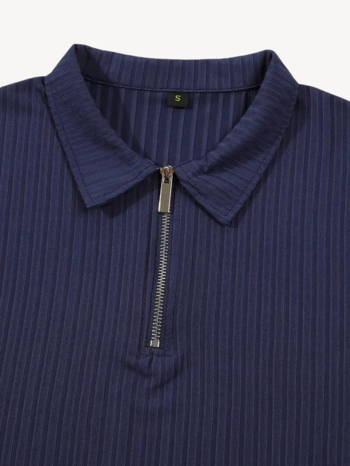 HILAIRE - PULL CÔTELÉ AVEC ZIP