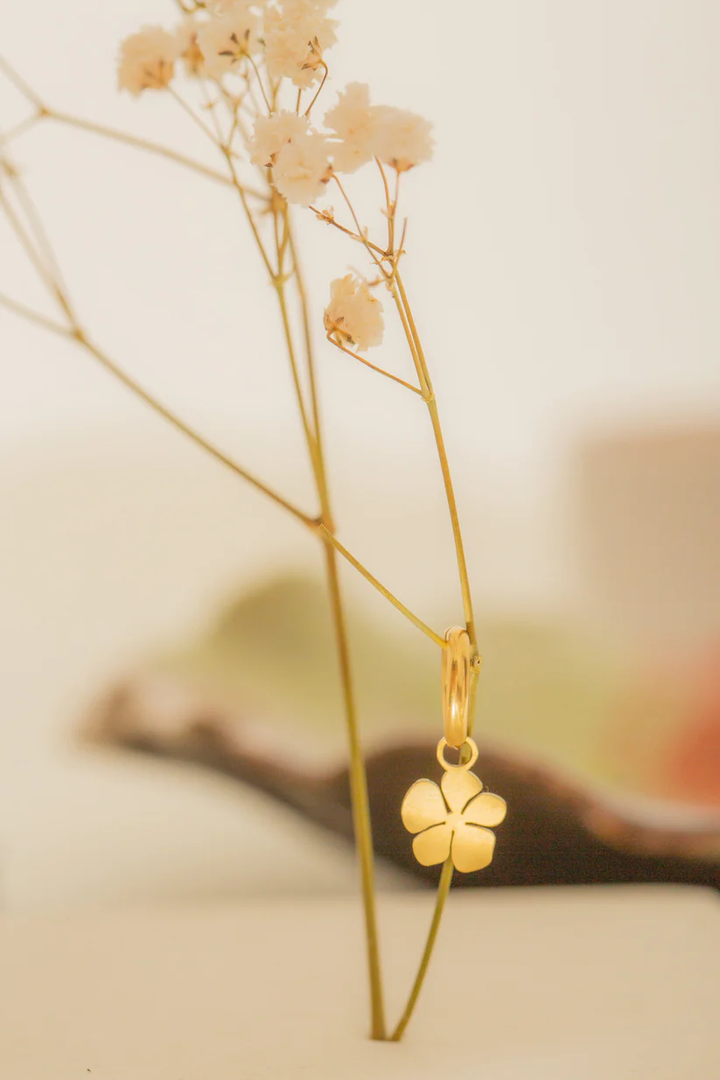 Mini Flower Hoop Earrings
