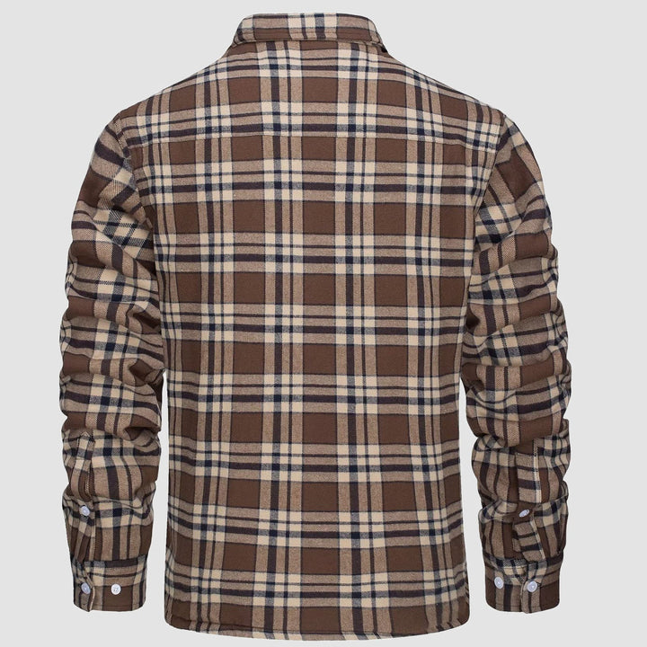 KLAUS - Lined plaid shirt jacket