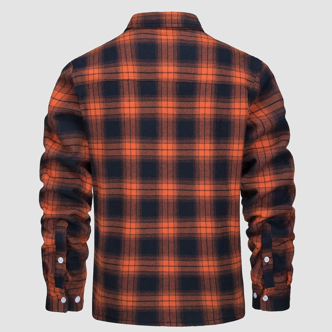 KLAUS - Lined plaid shirt jacket