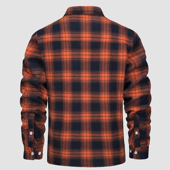 KLAUS - Lined plaid shirt jacket