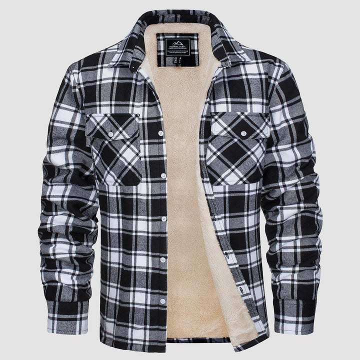 KLAUS - Lined plaid shirt jacket