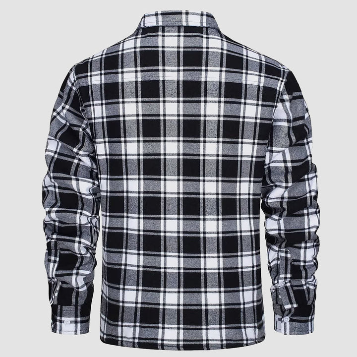 KLAUS - Lined plaid shirt jacket