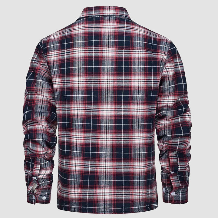 KLAUS - Lined plaid shirt jacket