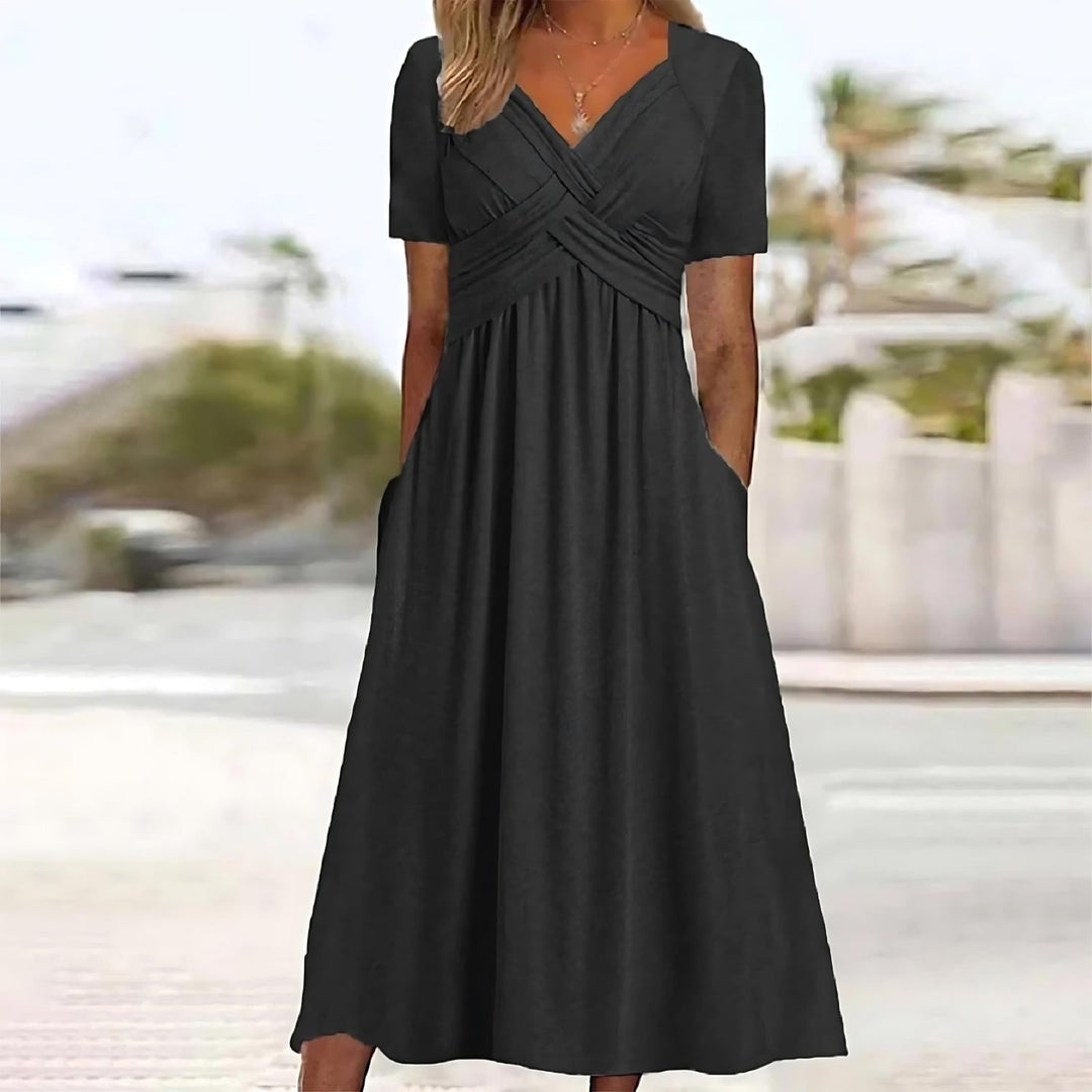 Evite | Elegant midi dress with tummy cover