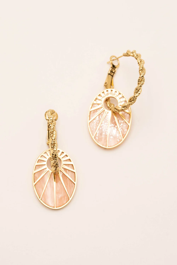 Pastel Pink Hoop Earrings