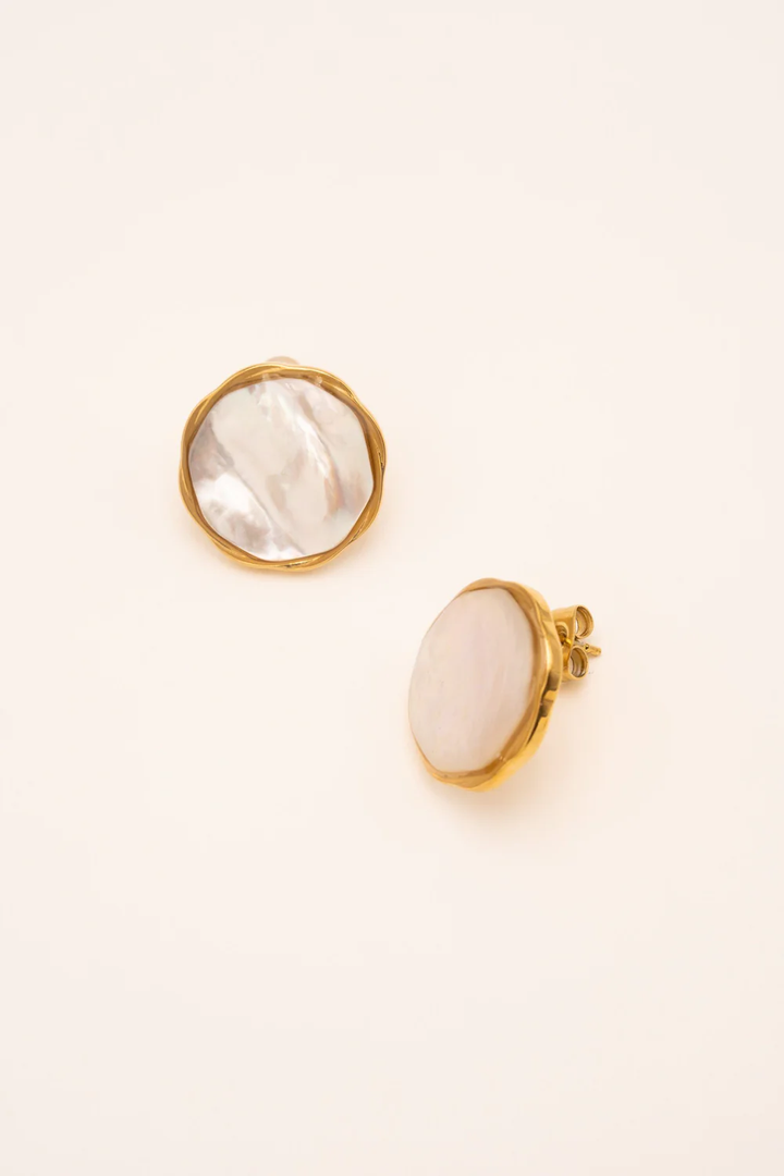 Statement MOP Stud Earrings