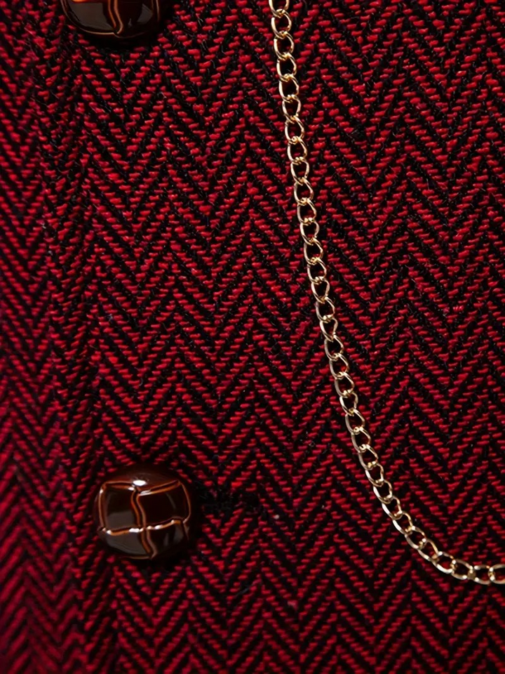 FERDINAND - GILET MOTIF CHEVRON RÉTRO