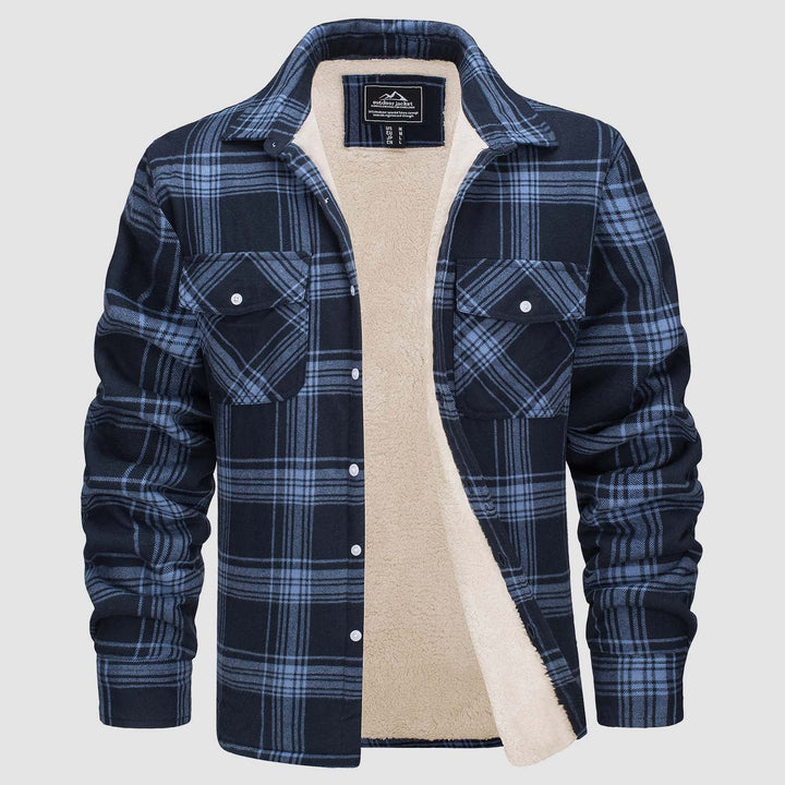 KLAUS - Lined plaid shirt jacket