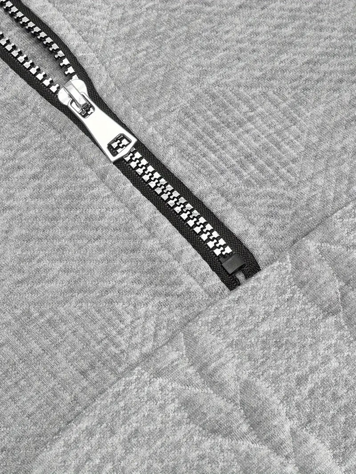 RANIER - PULL HENLEY CASUAL DEMI-ZIP