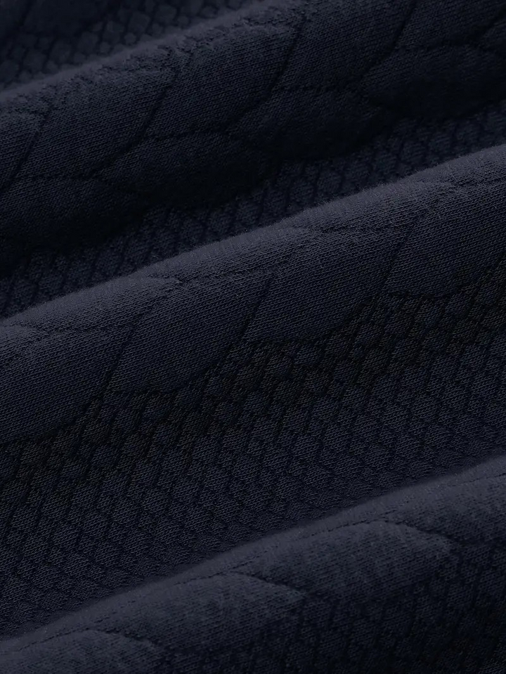 RANIER - PULL HENLEY CASUAL DEMI-ZIP