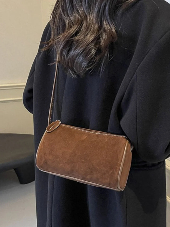 Soft Faux Suede Cylinder Bag