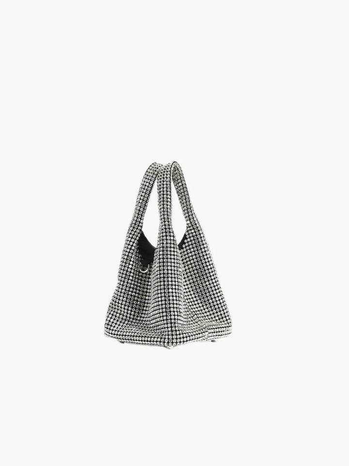 Luxe Rhinestone Mini Bucket Bag