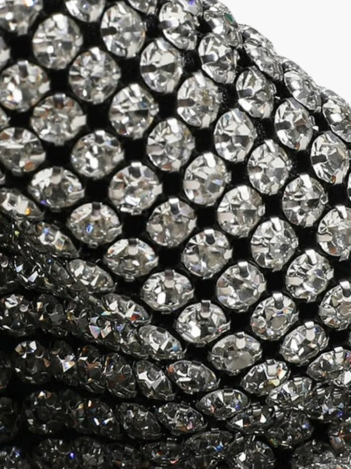 Luxe Rhinestone Mini Bucket Bag