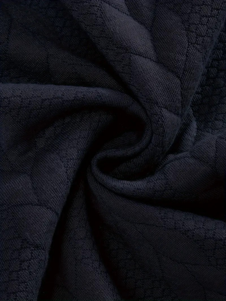 RANIER - PULL HENLEY CASUAL DEMI-ZIP